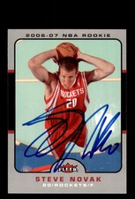 Signed Basketball Card Auto Steve Novak 2006-07 Fleer #247 Houston Rockets