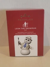 LEON THE SNOWMAN ELF 2020 Hallmark Keepsake Ornament   Free shipping MIB