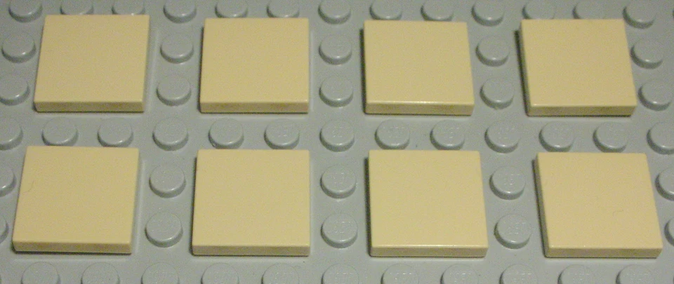 Lego Fliese - Kachel 2x2 Beige 8 Stück - Bild 1 von 1