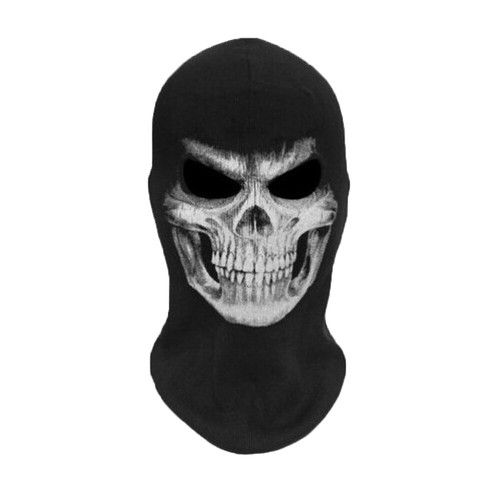 Halloween Cover Teschio Full Face Balaclava Cappuccio Sci Fantasma CS Gioco Cosplay Maschera