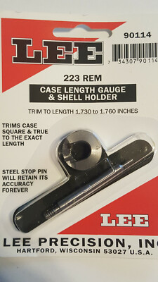 90114 LEE CASE LENGTH GAUGE & SHELLHOLDER - 223 REM/5.56x45MM - NEW