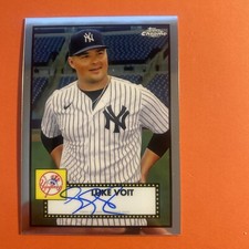 2021 Topps Chrome Platinum Anniversary Luke Voit autograph card Yankees FreeShip