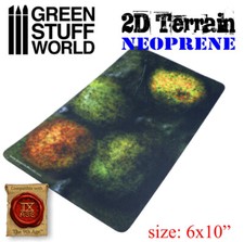 2D Neoprene Terrain - Forest with 4 trees - compatible with 9Age, TOW, DnD, RPG
