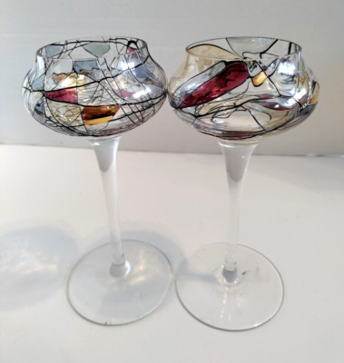 2 Milano Mosaic Cordial Glasses Flawless Condition