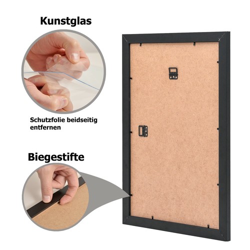 Bilderrahmen Alin MDF Holz Foto Poster Rahmen DIN A1 A0 83 Größen bis