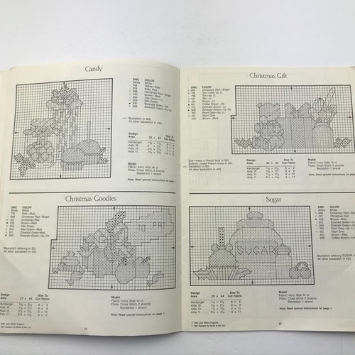Vintage 1987 Designs By Gloria & Pat Cross Stitch Book Christmas Holiday - Picture 14 of 17