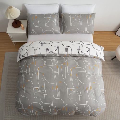 Duvet Cover Single Double King Reversible Zipper Quilt Cover Bedding Set - Picture 14 of 35