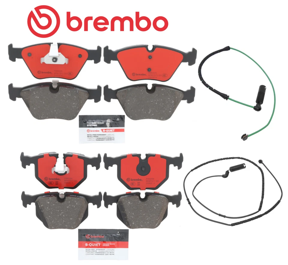 Pastilha de freio dianteiro e pastilha de freio traseira cerâmica fabricante de equipamento original Brembo + sensor para BMW 330i Ci xi - Imagem 2 de 2