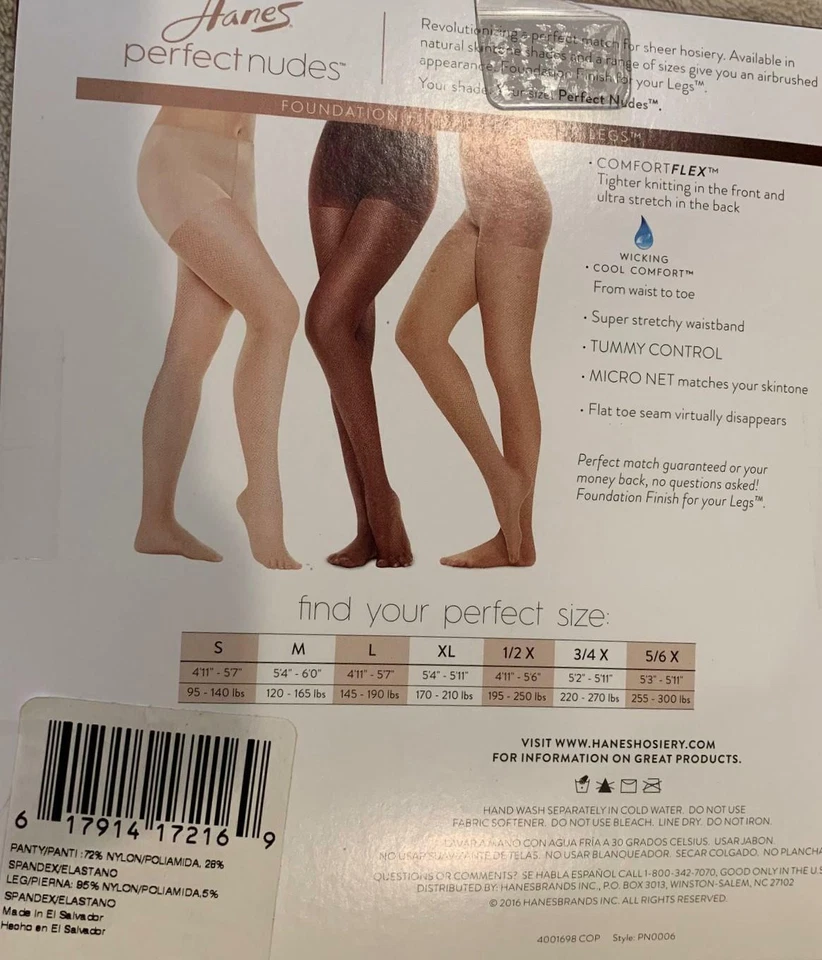 Pantimedias Hanes Perfect Nudes para mujer micro red con control de barriga TINI {&} Foto 3 de 4
