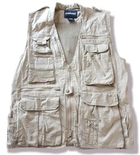 Humvee combat vest Safari Fishing photography gear Hunting Khaki Men's Size M