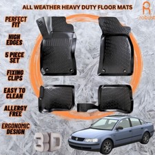 3d Molded Car Floor Mats Liners Fits Vw Passat 1997-2004 All Season Heavy Duty
