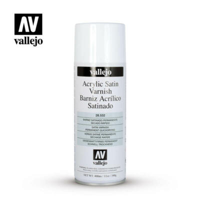 Vallejo Spray Paint Can Acrylic Satin Varnish 400ml #28532