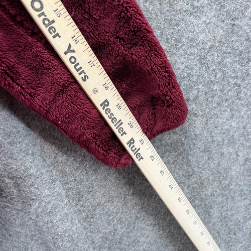 LL Bean Sweater Kids XL Youth Burgundy Hi Pile Sherpa Fleece Hoodie Cozy Warm - Picture 6 of 12