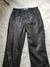 Women  s Leather Pants/Jeans Real Brown Clothes Sz 8 EUC US-E33