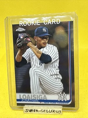2019 TOPPS CHROME - JONATHAN LOAISIGA / New York Yankees - CHROME RC Rookie #168 - Bild 1 von 3
