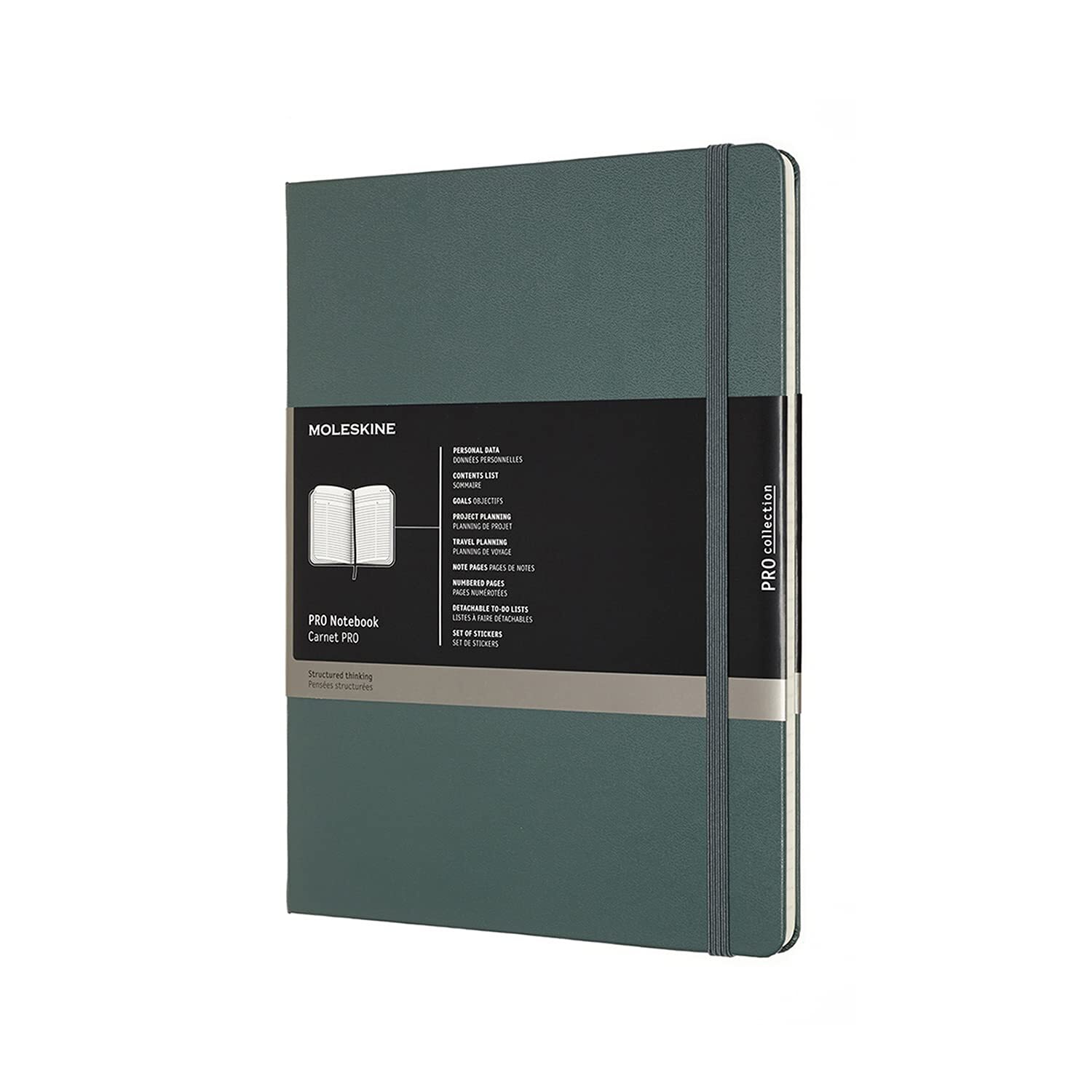 Moleskine PROPFNTB4HK19 X-Large Pro Hard Notebook, Forest Green X-Large Forest G