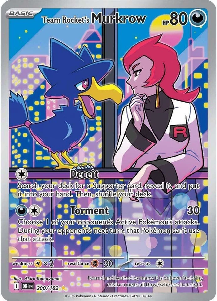 Team Rocket's Murkrow 200/182 Sv10: Destined Rivals