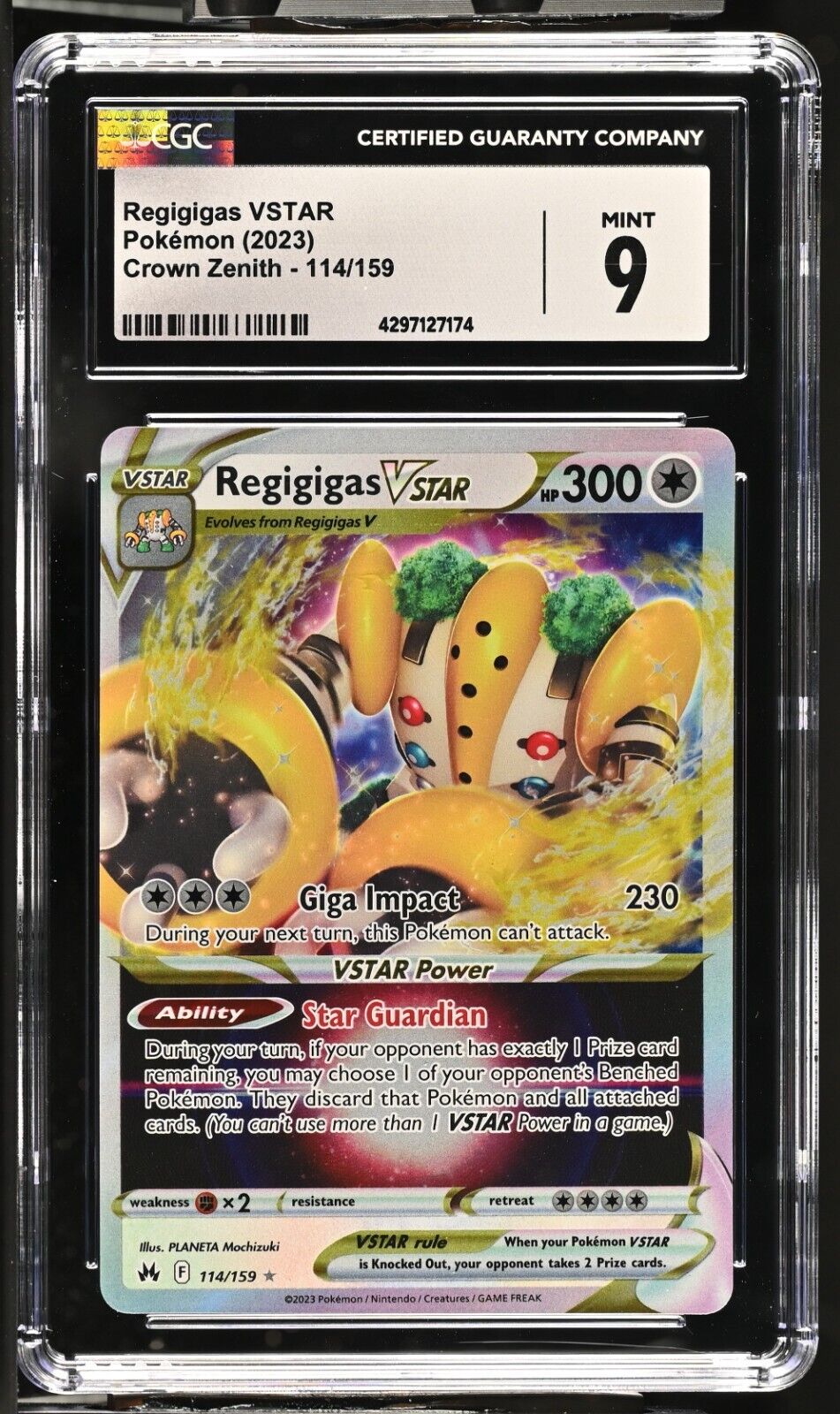 CGC 9.5 Pokemon Crown Zenith Regigigas Vstar GG55 – Boardem Comics & Games