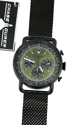 NEW INVICTA CHASE DURER CDW-0154 BLACK GREEN DIAL QUARTZ