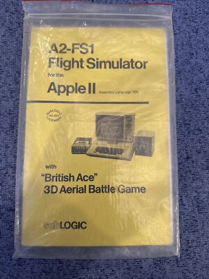   A2-FS1 Flight Simulator w/British Ace | SubLOGIC |Working condition| CIB