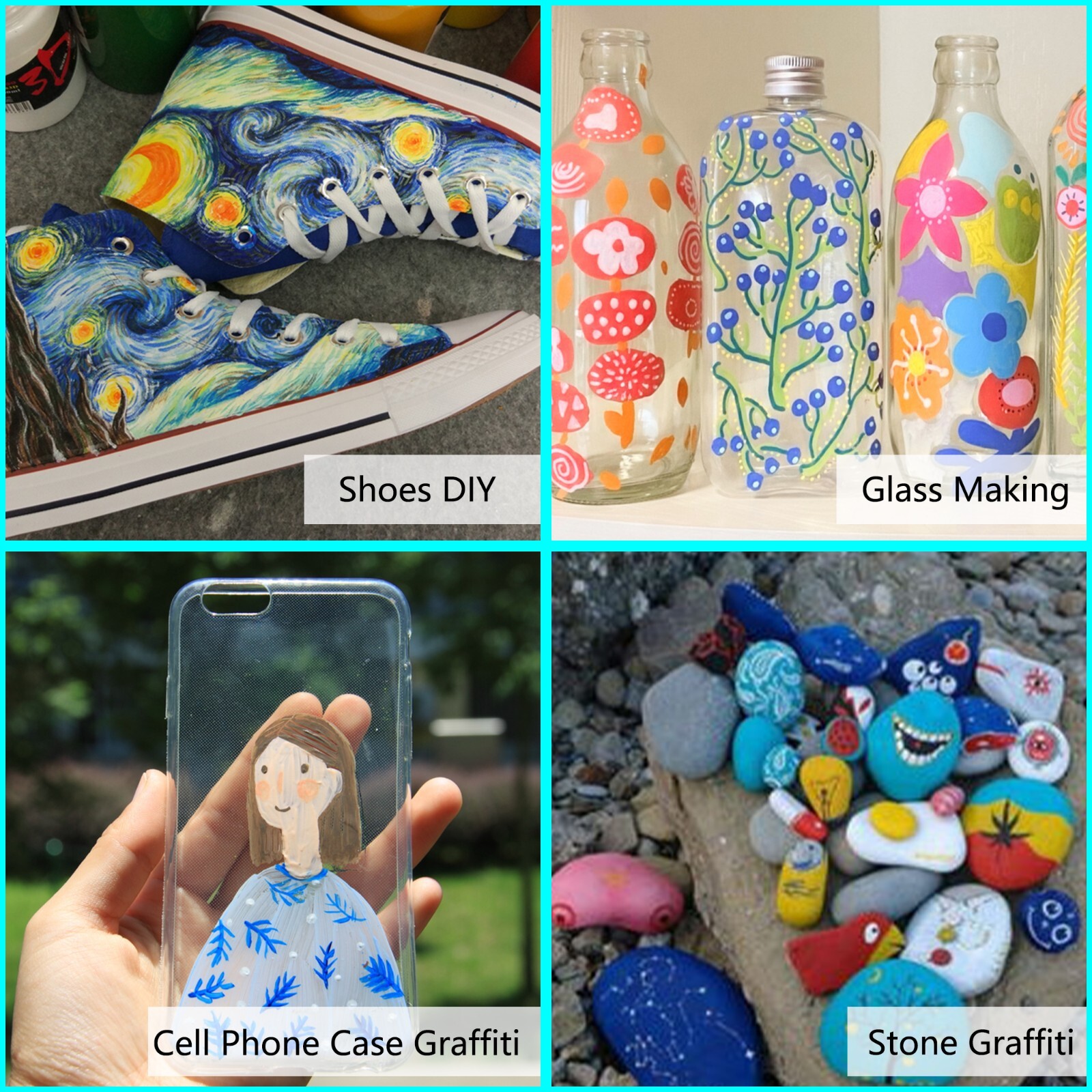 Multicolor Marker Pen Set - Waterproof Acrylic Paint Tips for Kids & DIY Crafts