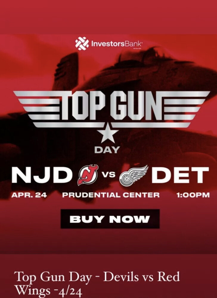New Jersey Devils Top Gun Bobblehead SGA 4/23/22 NHL HOCKEY eBay