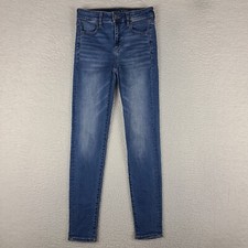 American Eagle Jeans Womens 4 Hi Rise Jegging Next Level Stretch Light Wash Blue