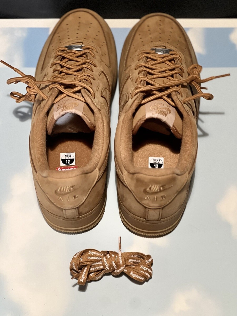 Size 12 - Nike Air Force 1 Low SP x Supreme Wheat 2021 - DN1555