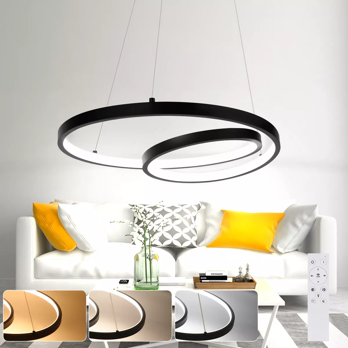 ZMH pendant light dining table hanging lamp LED: 40 cm hanging lamp  dimmable 34W