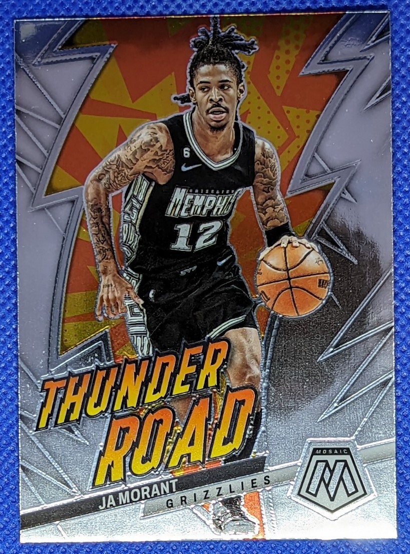 2022-23 Panini Mosaic JA MORANT #11 Thunder Road Memphis 2022-23 Panini Mosaic JA MORANT #11 Thunder Road Memphis
