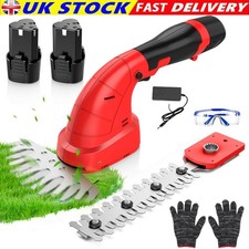 2-in-1 Cordless Hedge Trimmer 12V Rechargeable Grass Shear with 2 Battery