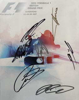 2015 Formula 1 British Grand Prix Programme Signed
