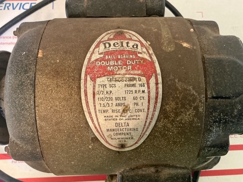 Delta Motor 1/3 hp with on off switch