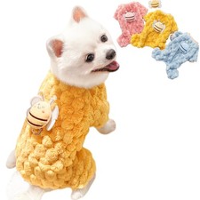 Fleece Dog Pajamas Winter Clothes Warm Pet Puppy Jumpsuit Coat For Small Dogs