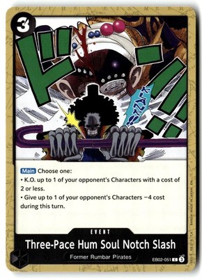 Three-Pace Hum Soul Notch Slash EB02-051 Anime 25th Collection One Piece NM