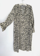 And & Other Stories Dress Women's Patterned Long Sleeve Midi Pockets size 14