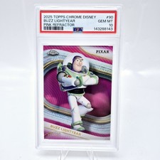 2025 Topps Chrome Disney Buzz Lightyear #90 PSA 10 Toy Story Pink /250