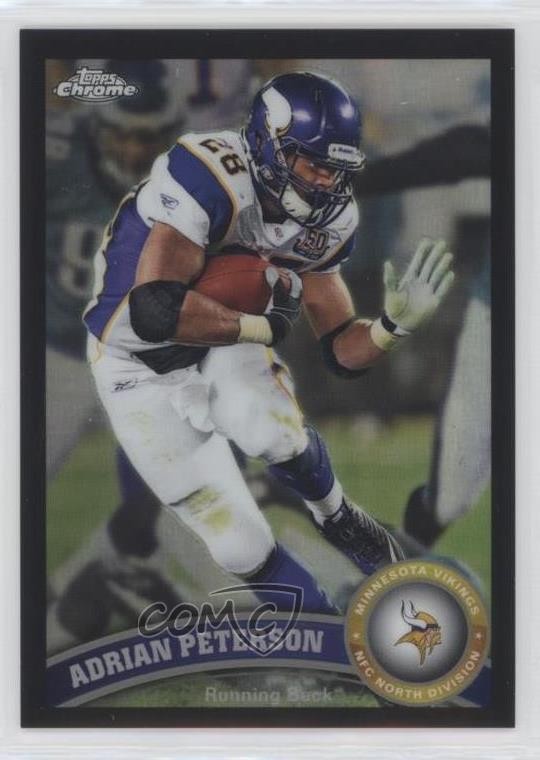 2011 Topps Chrome Black Refractor /299 Adrian Peterson #220 0zq1