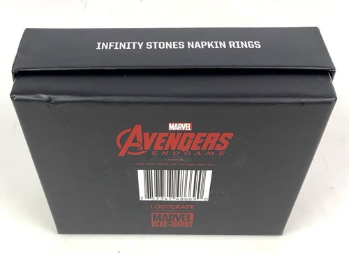 Loot Crate Exclusive Marvel ~ The Avengers Infinity Stones Napkin Rings & Recipe - Picture 7 of 8