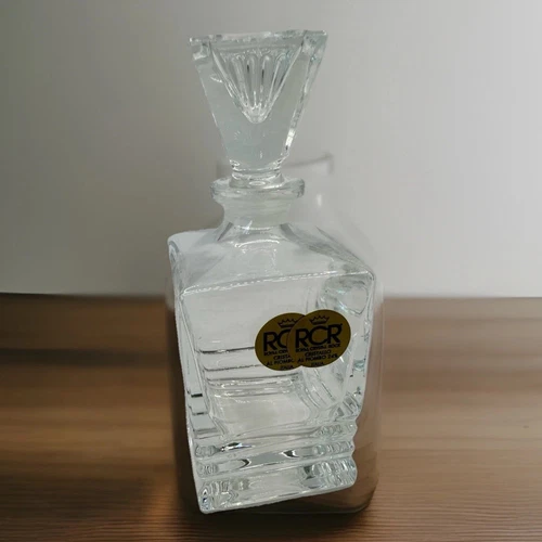 VTG Beautiful ROYAL ROCK CRYSTAL RCR ITALIAN Cut Lead PERFUME BOTTLE, Empty