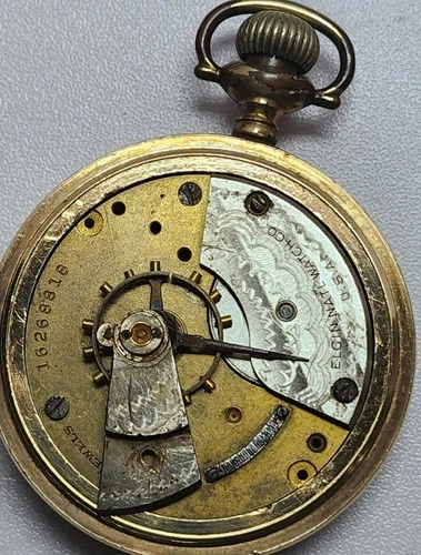 Antique 1912 Elgin Pocket Watch 16s 7J - Movement 16268818 - Parts/Repair