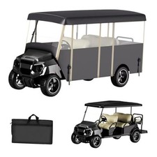 Golf Cart Cover Enclosure 4 6 Passenger, Golf Cart 6 Seats for 116  L Black