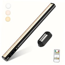 Rechargeable Magnetic LED Light Bar with Remote, without Motion Sensor Black