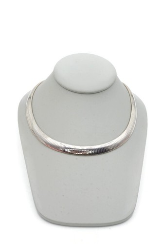 Milor Sterling Silver 925 Omega Necklace 18" 10mm