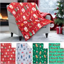 Lounsweer 4 Pack Christmas Throw Blankets Bulk 30 X 40, Multicolor 
