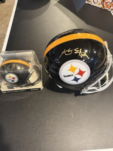 PITTSBURGH STEELERS FULL-SIZE REPLICA HELMET SIGNED BY ANTONIO BROWN