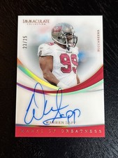 2019 Panini Immaculate WS Marks Of Greatness Auto WARREN SAPP /25