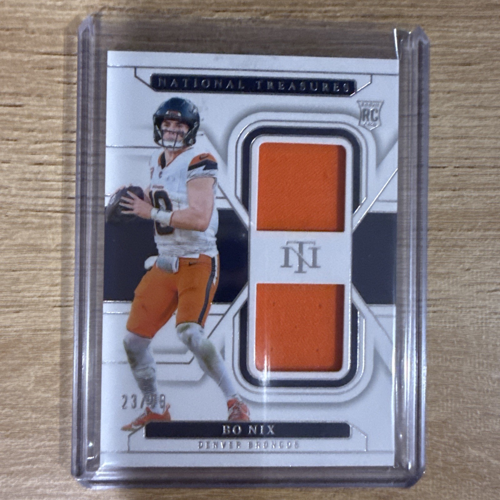 BO NIX 2024 NATIONAL TREASURES ROOKIE DUAL PATCH BRONCOS RC 23/99 RC