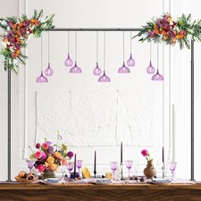 Over The Table Rod Stand, Adjustable Height Metal Table Arch for Party, Black