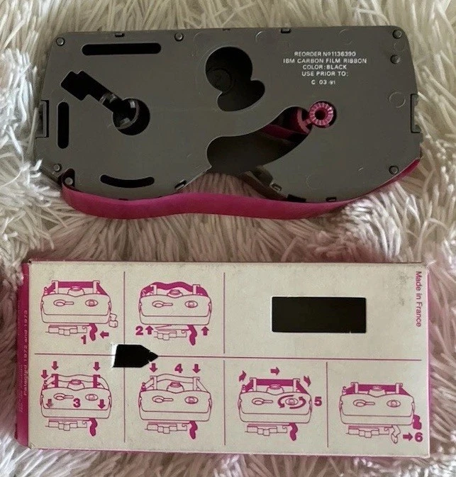 Vintage IBM Carbon Film Ribbon Black Set of 2 Made in France #1136390 - Image 3 of 4